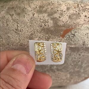 Elegant 14k Gold Plated and Silver Earrings
